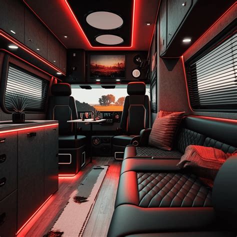 Concept Interior for a Van, Red & Black is my favorite color ...