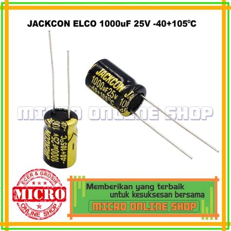 Jual Elco 1000uf 25v Capacitor Electrolytic Kapasitor Elko 1000uf 25 Volt Di Lapak Micro Online