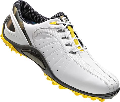 Footjoy Mens Fj Sport Spikeless Golf Shoe Whiteyellow Golf