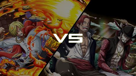 V Sanji Vs Shanks Mihawk Optc Youtube