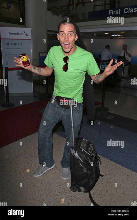 Jackass Stunt Performer Steve O Departs From Los Angeles International Airport Lax Featuring