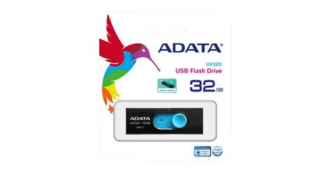 MEMORIA ADATA 32GB USB 3 2 UV320 RETRACTIL NEGRO AZUL De ADATA