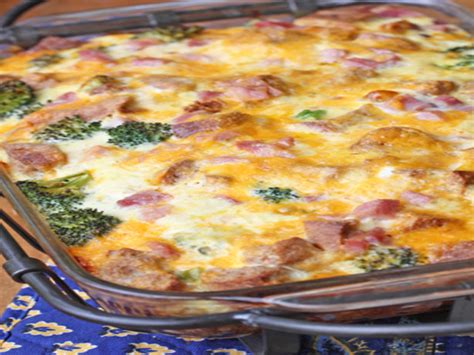 Ham And Broccoli Breakfast Casserole With Extra Sharp Cheddar Recipe