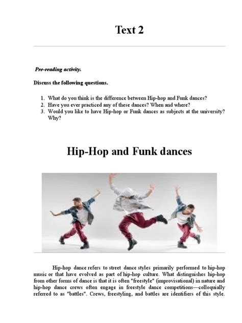 Exploring The Origins And Styles Of Hip Hop And Funk Dances Pdf Hip