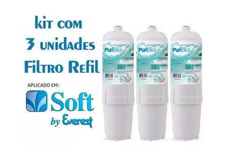 Kit 3 Refil Filtro Purificador Água Soft Everest Slim Fit Baby Star