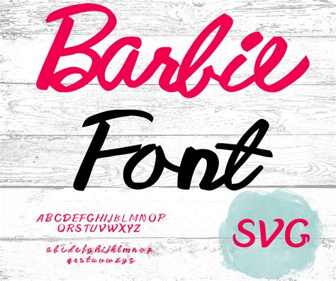 Barbie Alphabet Cursive Font Barbie Svg Barbie File Barbie Tv Show