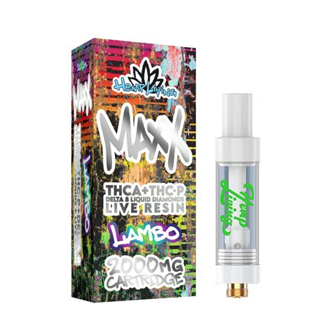 Hemp Living Maxx 2g Vape Cartridge W Live Resin Liquid Diamonds