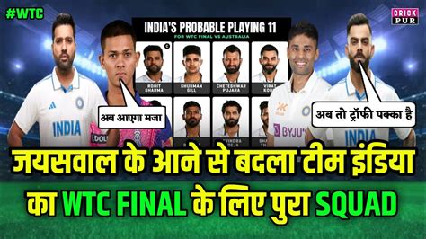 Indian Team Squad For Wtc Final Wtc Final India Squad Ind Vs