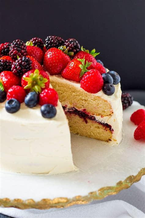 Summer Berry Layer Cake Recipe Cake Easy Baking Baking