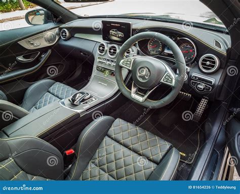 Mercedes-AMG C 63 S Coupe Interior Editorial Photo - Image of gear ...