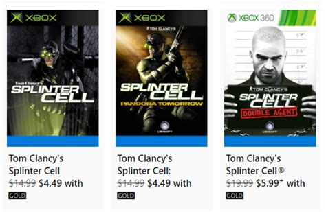 Wario64 On Twitter Select Splinter Cell Titles On Sale On XBL Https