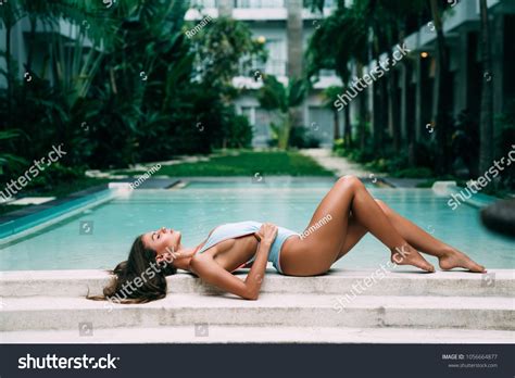 Beautiful Sexy Woman Model Blue Bikini Stock Photo Shutterstock