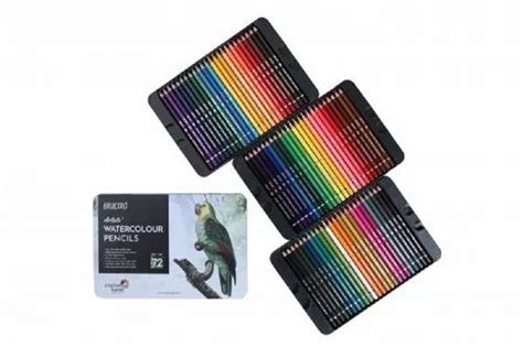 Black Multicolor Brustro Artists Watercolor Pencil Set Of 72 In Elegant