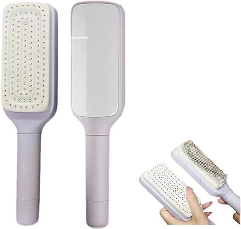 Self Cleaning Hair Brushes Easy Clean Hair Brush With Retractable Bristles Anti