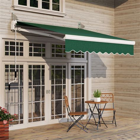 Arlmont & Co. Patio Awning - Manual Retractable Sun Cover For Patio