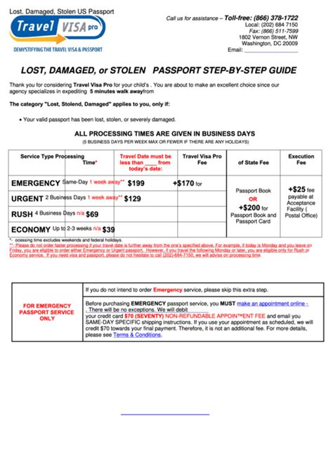 Fillable Lost Passport Guide And Forms Printable Pdf Download