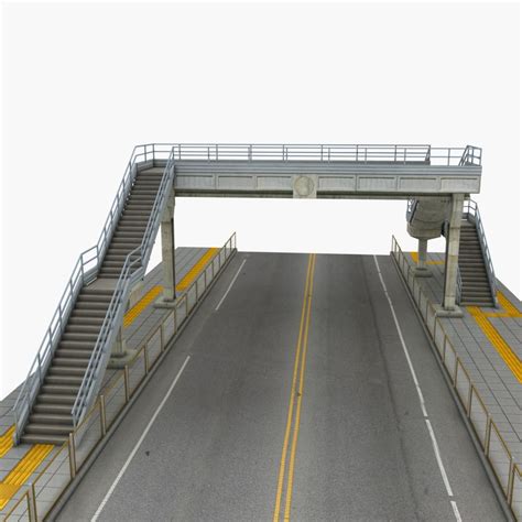 Pedestrian Bridge 3d Model 34 3ds Fbx Obj Max Free3d