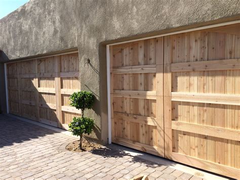 Wood Garage Doors Desert Highlands Scottsdale Az Rustic Garage