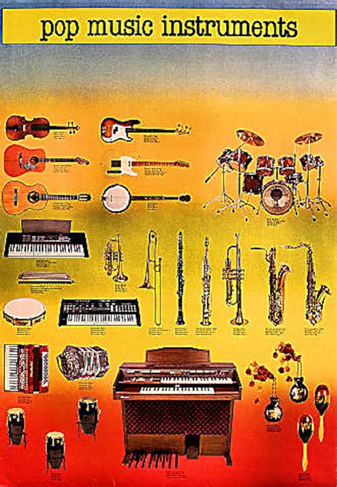 Pop Music Instruments Vintage Concert Poster at Wolfgang's