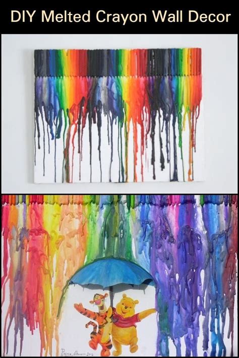 Creative Melted Crayon Wall Decor 5 Steps Craft Projects For Every