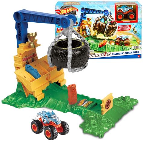 Hot Wheels Monster Trucks Arena Wyzwanie Dla Rhinomity Zestaw Gier HTP18 Cena Opinie Allegro