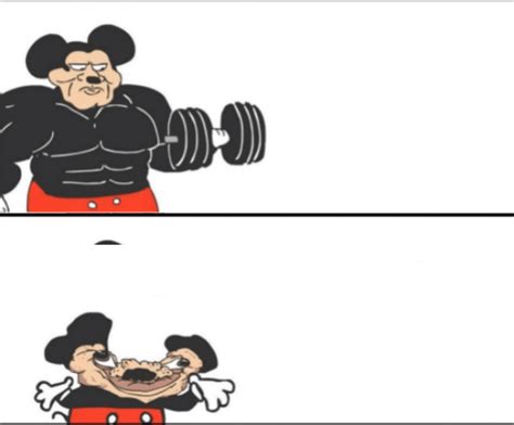 Strong Mickey Vs Weak Mickey Blank Template Imgflip