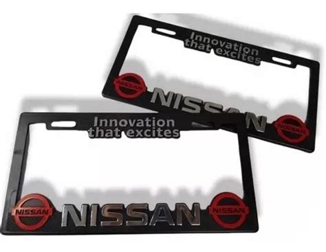 Par Portaplacas Nissan Versa Sentra March Tiida Np300 Urvan Meses Sin