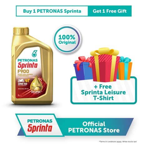 PETRONAS Sprinta F900 10W 50 Fully Synthetic Engine Oil Minyak Hitam