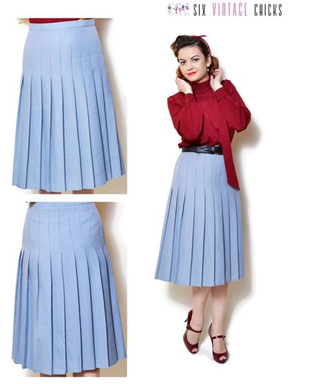 80s A Line Skirt Round Midi Pleated Midis Flippy Skirts Light Etsy