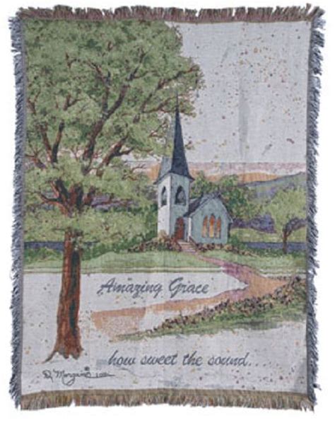 Tree With Amazing Grace Sympathy Throw Blanket