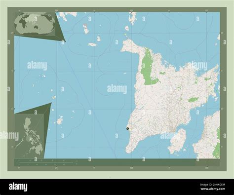 Antique, province of Philippines. Open Street Map. Corner auxiliary ...