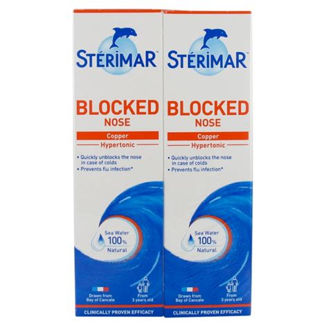 Hypertonic Nasal Spray Blocked Nose Sea Water St Rimar X Ml