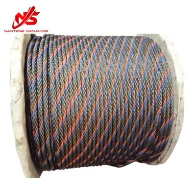 Customized Colour Strand Ungalvanized Steel Wire Rope 6X37 Wsc China