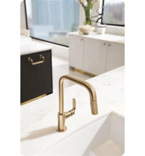 Brizo 64054LF Litze Smarttouch Pull Down Kitchen Faucet With Square