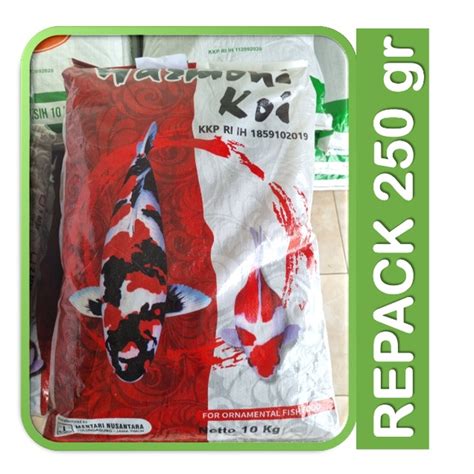 Jual Pakan Ikan HARMONI KOI 250 Gr REPACK Shopee Indonesia