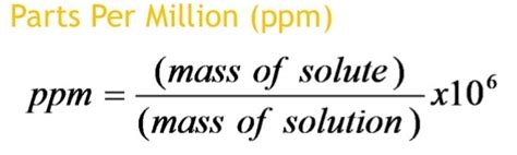 Parts per million formula - Chemistry - Some Basic Concepts of Chemistry - 13019975 ...