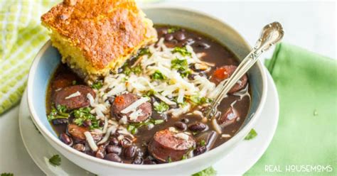 Slow Cooker Black Bean And Chorizo Soup ⋆ Real Housemoms