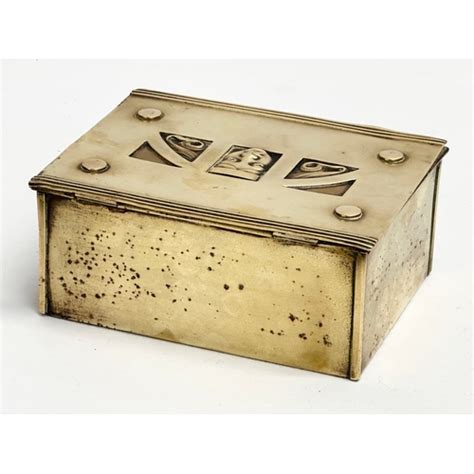 Carl Deffner A Late 19th Century Art Nouveau Brass Cigarette Box