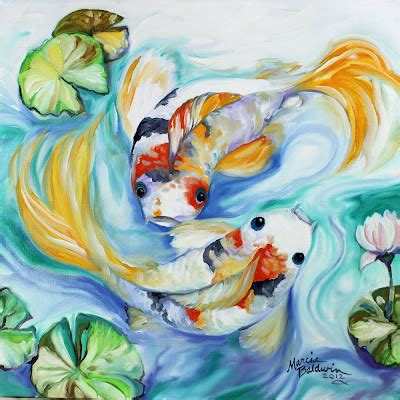 Daily Paintings Fine Art Originals By Marcia Baldwin KOI OIL