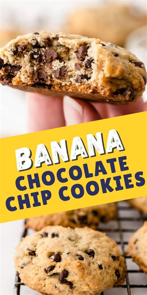 Easy Banana Chocolate Chip Cookies Crazy For Crust Recipe Banana Chocolate Chip Cookies