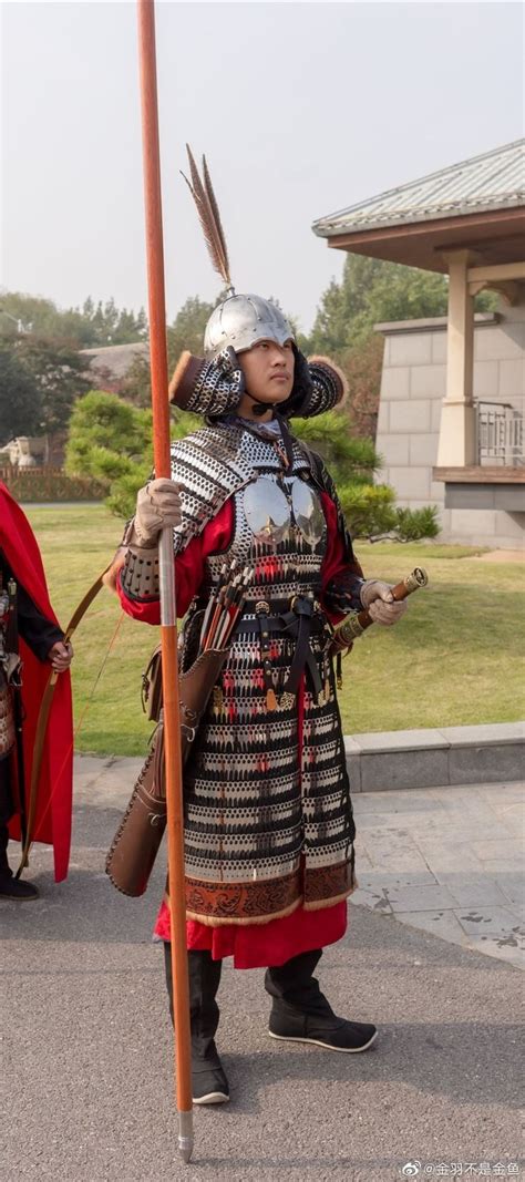 Chinese Tang Dynasty Warrior In Heavy Lamellar Armor Chinese Armor