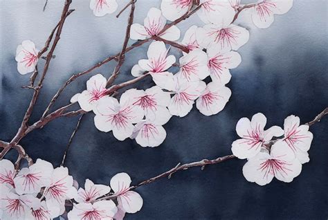 Premium Photo | Watercolor sakura tree beautiful handpainted watercolor ...