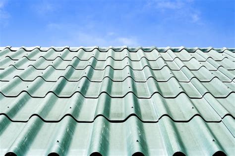 Green Tile Roof Stock Photo Image Of Sheet Material 56111878