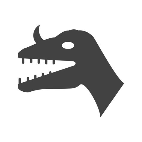 Dinosaur Face Glyph Black Icon 8305085 Vector Art At Vecteezy