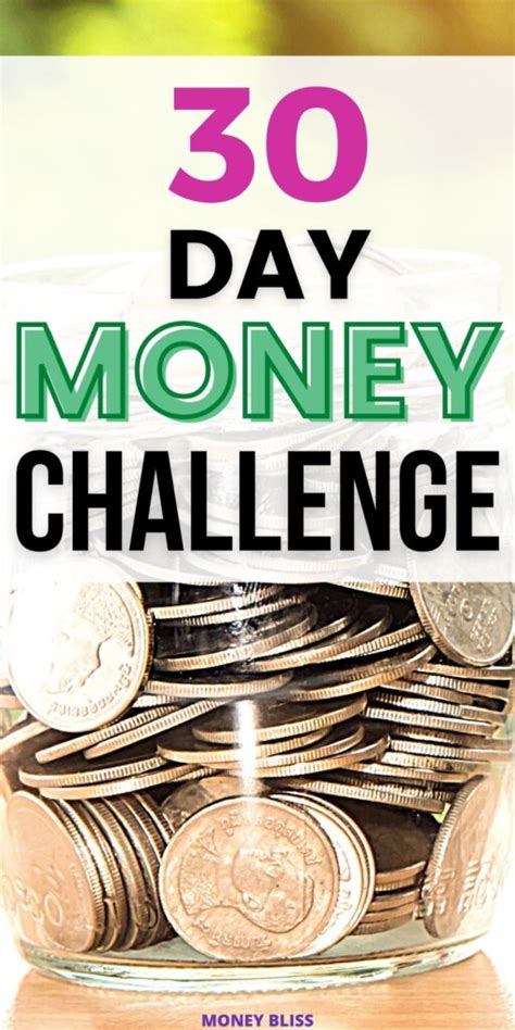 30 Day Money Challenge How To Make Your Money Work For You Money Bliss