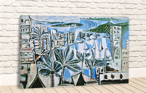 Pablo Picasso Spanish Artist The Bay At Cannes 1958 Canvas Etsy