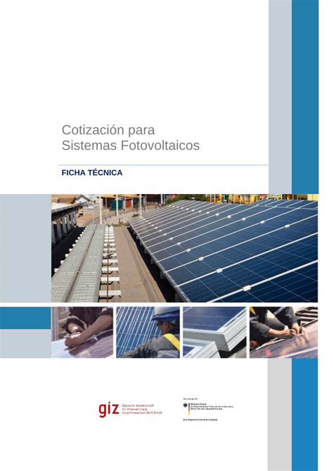 PDF Cotización para Sistemas Fotovoltaicos 4echile cl Ficha