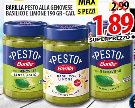 Barilla Pesto Alla Genovese Basilico E Limone Gr Offerta Di Il