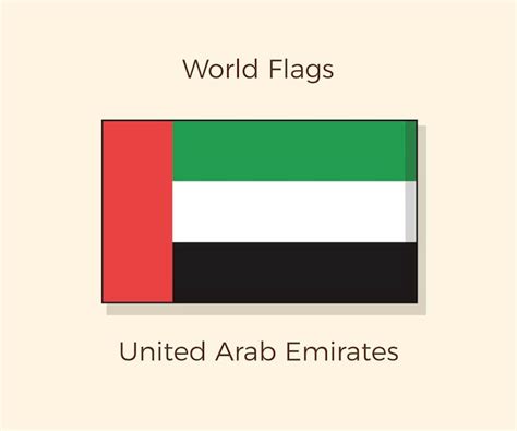 Bandera de los emiratos árabes unidos diseño vectorial de la bandera de