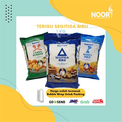 Jual Tepung Terigu Segitiga Biru Cakra Kembar Kunci Biru Kg